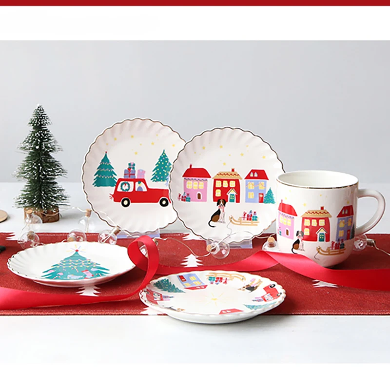 hand-painted Phnom Penh home snack plate, ceramic plate Creative Christmas tableware, dinner plate Festive atmosphere
hand-painted Phnom Penh home snack plate, ceramic plate Creative Christmas tableware, dinner plate Festive atmosphere