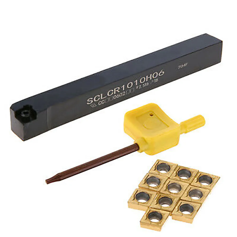 SCLCR1010H06 Lathe Turning Holder Boring For CCMT0602 Carbide Inserts Processing Steel Cast Iron Soft Stainless WorkholdingTools
SCLCR1010H06 Lathe Turning Holder Boring For CCMT0602 Carbide Inserts Processing Steel Cast Iron Soft Stainless WorkholdingTools