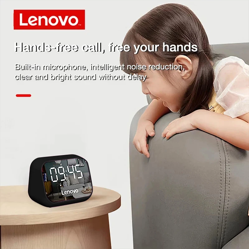 Беспроводной Bluetooth-динамик Lenovo с ЖК-дисплеем цифровой динамик Настольный