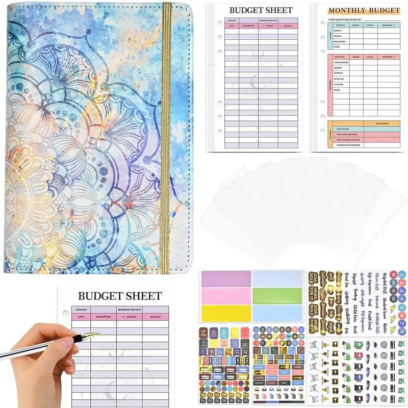 Binder Ledger Refillable A6 Binder Pocket For Filler Paper Loose Leaf Notebook Budget Sheets Planner Cover PU Leather Money
Binder Ledger Refillable A6 Binder Pocket For Filler Paper Loose Leaf Notebook Budget Sheets Planner Cover PU Leather Money