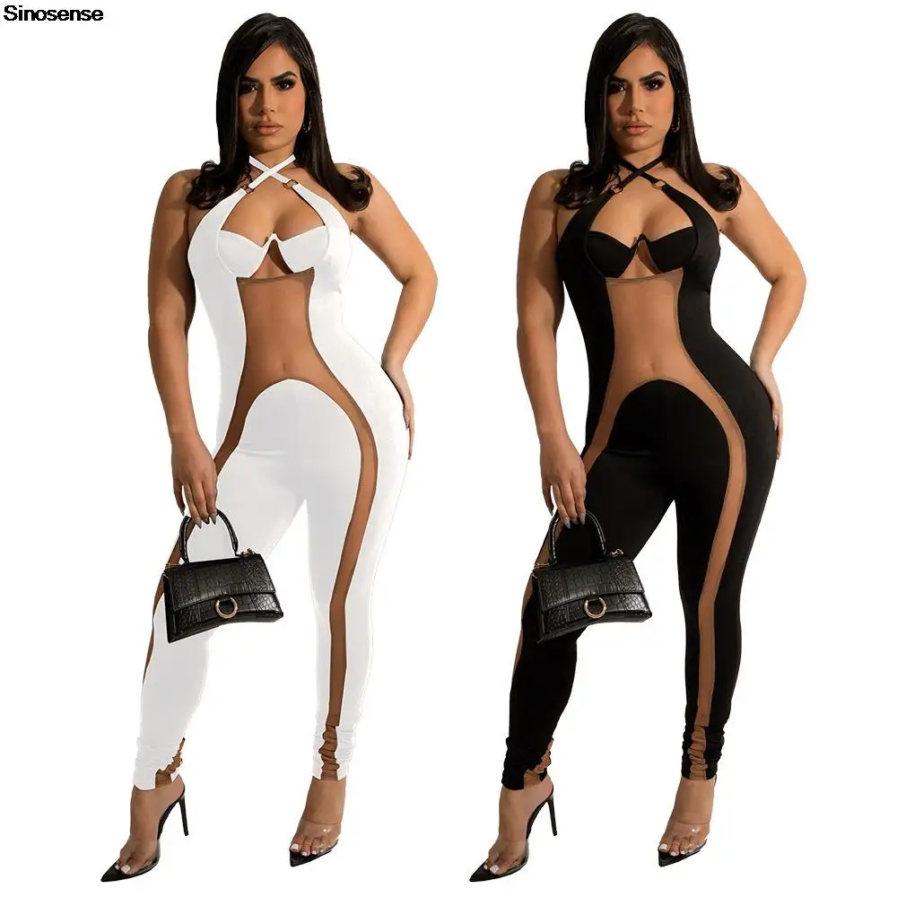 Women See Through Bodycon Jumpsuit Sexy Cross Halter Lace Up Hollow Out Sheer Mesh Clubwear Jumpsuits Rompers Streetwear Outfits
Women See Through Bodycon Jumpsuit Sexy Cross Halter Lace Up Hollow Out Sheer Mesh Clubwear Jumpsuits Rompers Streetwear Outfits