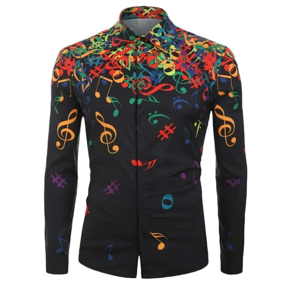 Рубашка мужская с длинным рукавом и отложным воротником, блузка с принтом музыкальных нот, топ на осень
Рубашка мужская с длинным рукавом и отложным воротником, блузка с принтом музыкальных нот, топ на осень