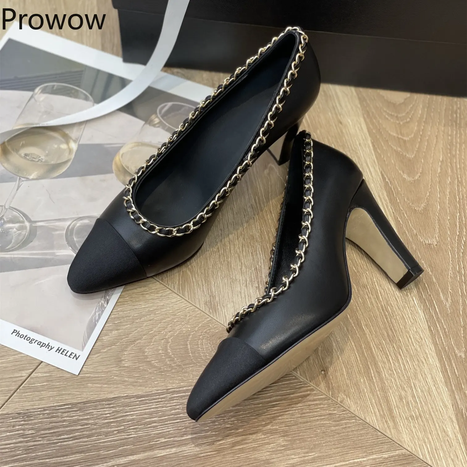 New Women Shoes Genuine Leather Pumps Chain Super High Heels Elegant Spring Designer Shoes Pointed Toe Slip On Zapatillas Mujer
New Women Shoes Genuine Leather Pumps Chain Super High Heels Elegant Spring Designer Shoes Pointed Toe Slip On Zapatillas Mujer