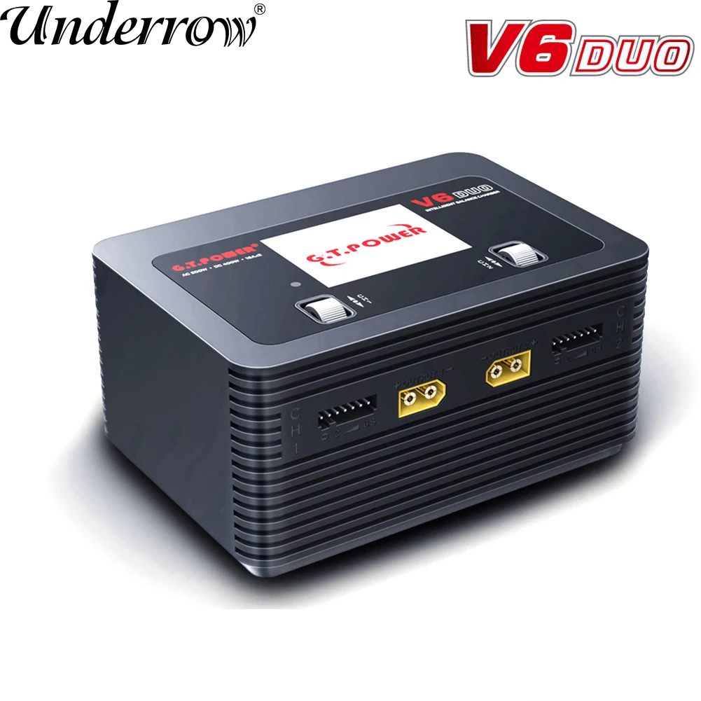 Зарядное устройство G.T.Power V6 DUO AC 200 Вт DC 400 Вт 2X1 6A зарядное устройство для 1-6S Lipo аккумулятора для RC hobby
Зарядное устройство G.T.Power V6 DUO AC 200 Вт DC 400 Вт 2X1 6A зарядное устройство для 1-6S Lipo аккумулятора для RC hobby