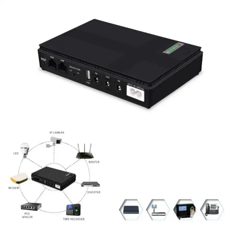 

Mini Portable UPS 10400Mah 18W 5V/9V/12V Uninterruptible Power Supply 220V To The House Battery Backup For WIFI Router Adapters