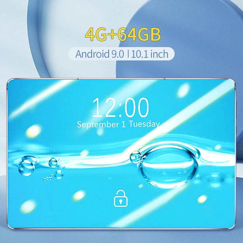 

2023 New 10.1 Inch Android 9.0 Tablet Pc 4GB+64GB Rom 1280x800 Ips Wifi 4G Fdd Lte Phablet Tablet Pc Gps for Kids