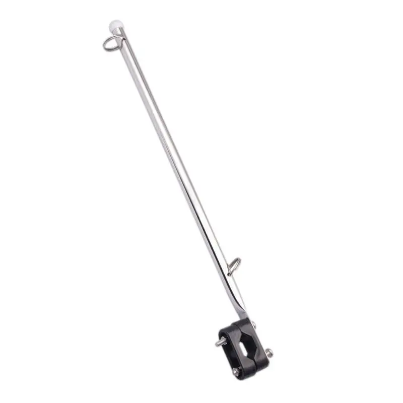 Rail Mounted Flag Pole Stainless Steel Rail Mount Boat Pulpit Staff 7/8 1 1/4 Boat Yacht Marine Flag Pole Without US Flag 
Rail Mounted Flag Pole Stainless Steel Rail Mount Boat Pulpit Staff 7/8 1 1/4 Boat Yacht Marine Flag Pole Without US Flag