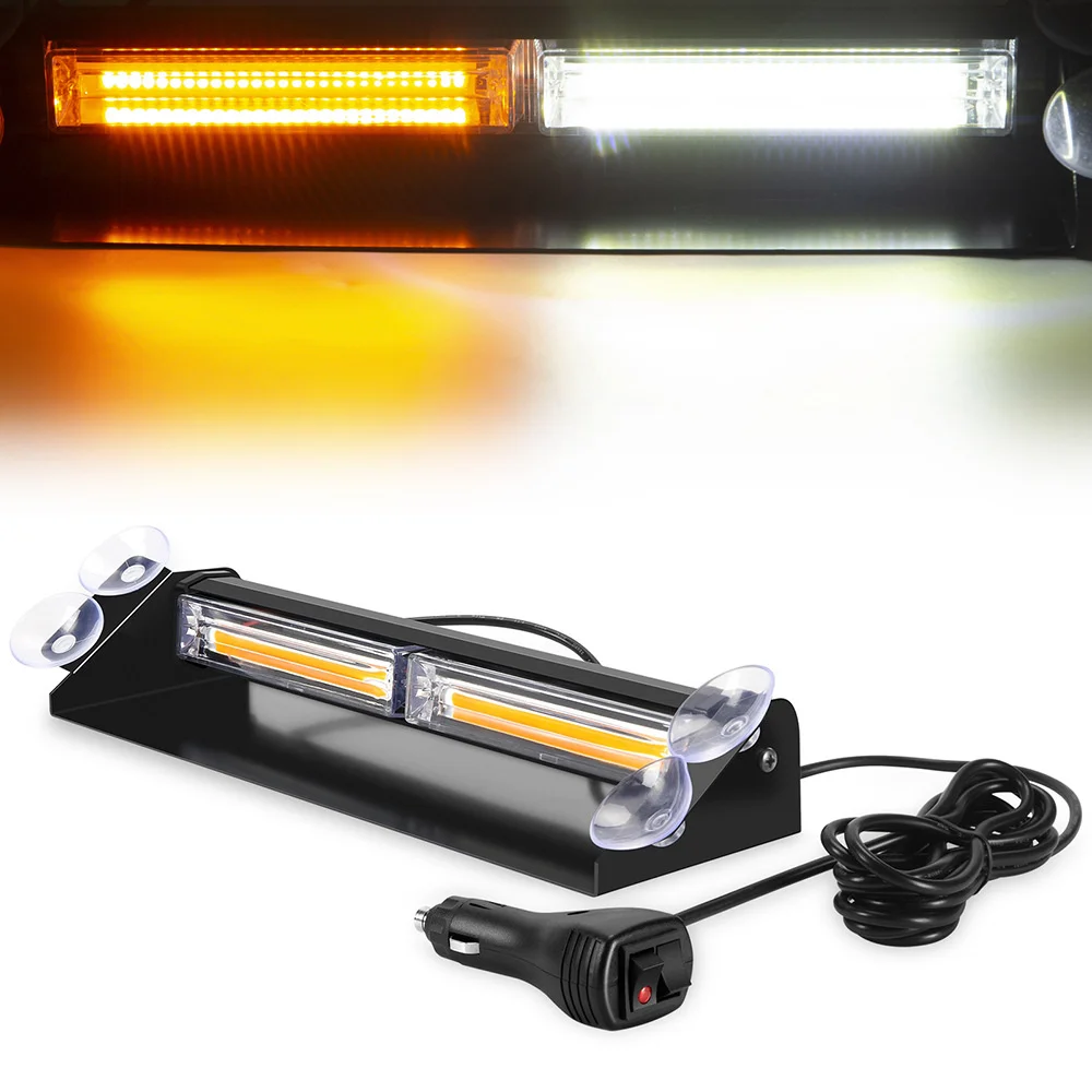 12V/24V COB Car Truck Emergency Flasher Dash Strobe Warning Light LED Day Running Lamp Police Flash Lights 16 Flashing Modes
12V/24V COB Car Truck Emergency Flasher Dash Strobe Warning Light LED Day Running Lamp Police Flash Lights 16 Flashing Modes