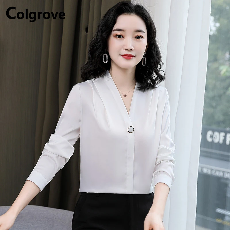 Colgrove Women V Neck Long Sleeve Dress Shirts Office Lady OL Shirts Blouse Women Clothing
Colgrove Women V Neck Long Sleeve Dress Shirts Office Lady OL Shirts Blouse Women Clothing