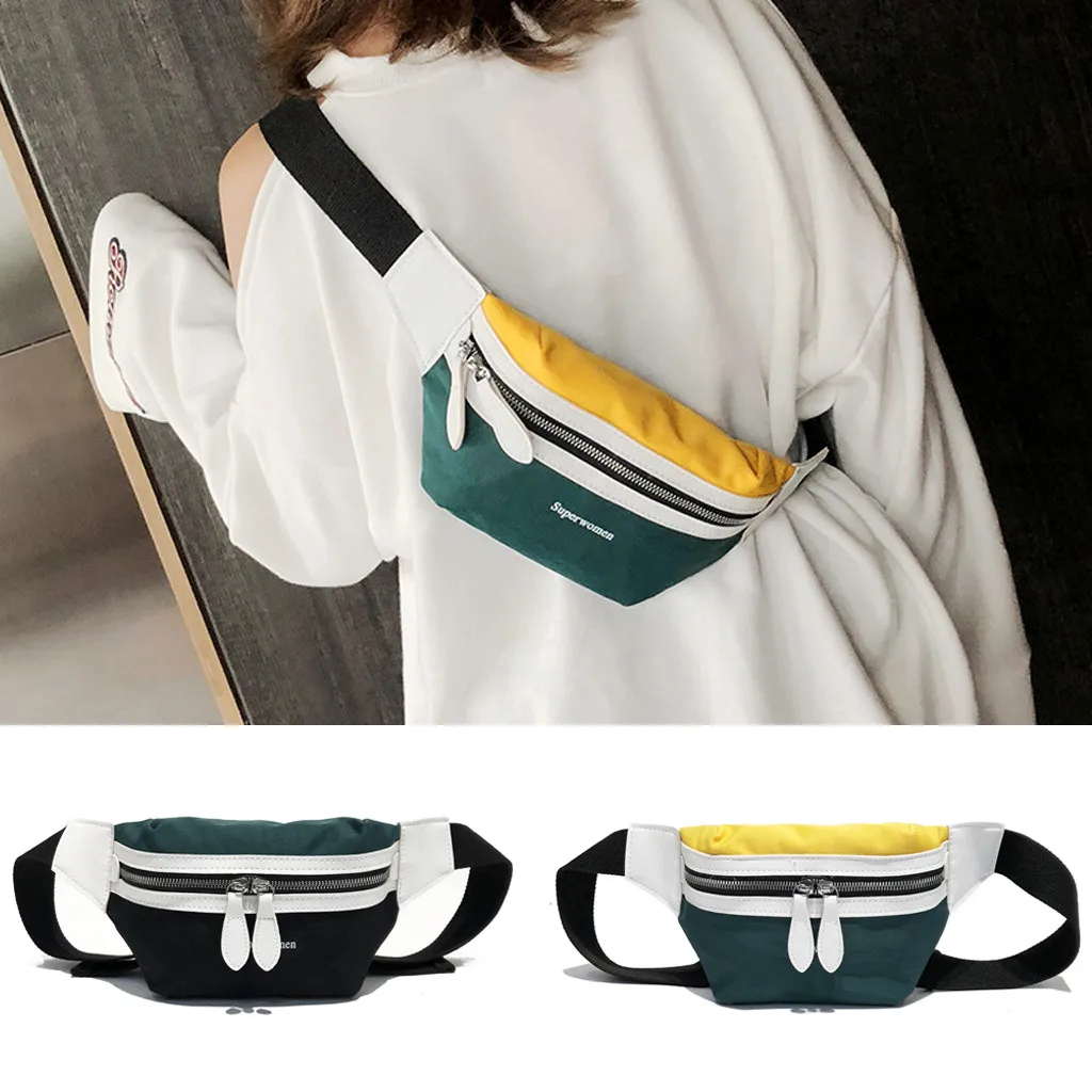 Fashion Contrast Color Women's Bag 2022 New Trend Nylon Small Waist Bag All-match Solid Color Zipper Shoulder Messenger Bag
Fashion Contrast Color Women's Bag 2022 New Trend Nylon Small Waist Bag All-match Solid Color Zipper Shoulder Messenger Bag