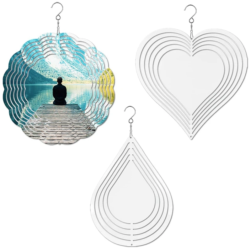 3 Pack Sublimation Wind Spinner Blanks Blank Wind Spinners For Garden Window Yard
3 Pack Sublimation Wind Spinner Blanks Blank Wind Spinners For Garden Window Yard