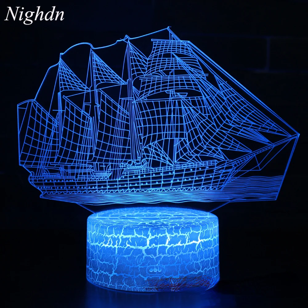 Retro Ancient Sailing Sea Boat Ship LED Lamp Chinese Style 7 Color Changing 3D Illusion Night Light USB Home Decor Kids Gift
Retro Ancient Sailing Sea Boat Ship LED Lamp Chinese Style 7 Color Changing 3D Illusion Night Light USB Home Decor Kids Gift