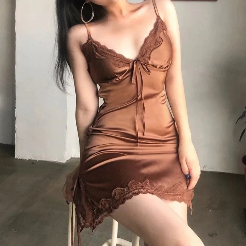QWEEK Silk Nightdress Women Satin Sexy Sleepwear Lace Nightgown Summer Dress Nightwear Nightie Fairy Dressing Gown Vestidos 2021
QWEEK Silk Nightdress Women Satin Sexy Sleepwear Lace Nightgown Summer Dress Nightwear Nightie Fairy Dressing Gown Vestidos 2021