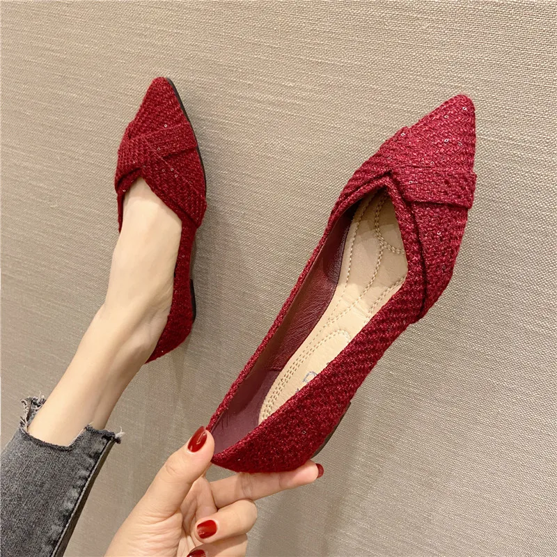 Flats for Women Red Black Foldable Flat Heel Shoes Pointed Toe Size 31 32 33 34 44 45 46 Spring Summer OL Working Shoes Simple
Flats for Women Red Black Foldable Flat Heel Shoes Pointed Toe Size 31 32 33 34 44 45 46 Spring Summer OL Working Shoes Simple