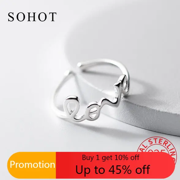 Регулируемое кольцо с надписью LOVE для очаровательных женщин
Регулируемое кольцо с надписью LOVE для очаровательных женщин