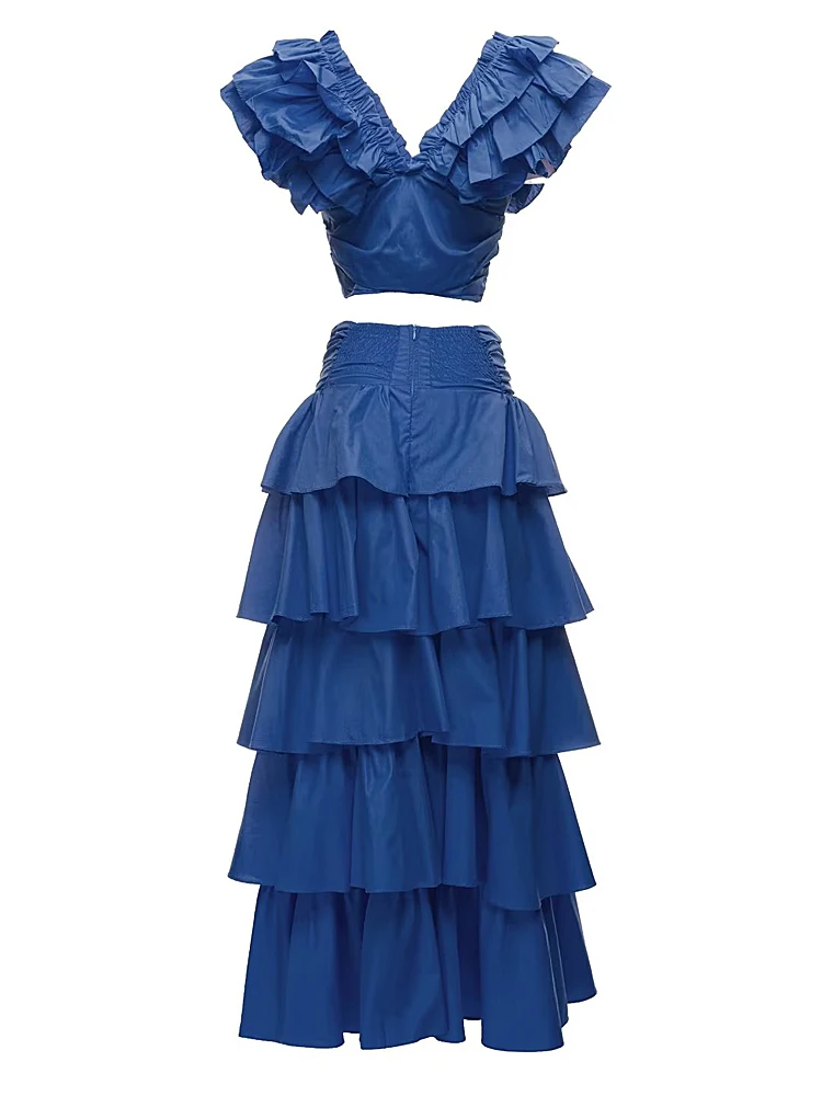 New Summer Ladies High Quality Fashion Blue Red Tank Top Girls Sweet Cake Long Half Skirt Elegant Party Chic Sexy Women'S Sets
New Summer Ladies High Quality Fashion Blue Red Tank Top Girls Sweet Cake Long Half Skirt Elegant Party Chic Sexy Women'S Sets