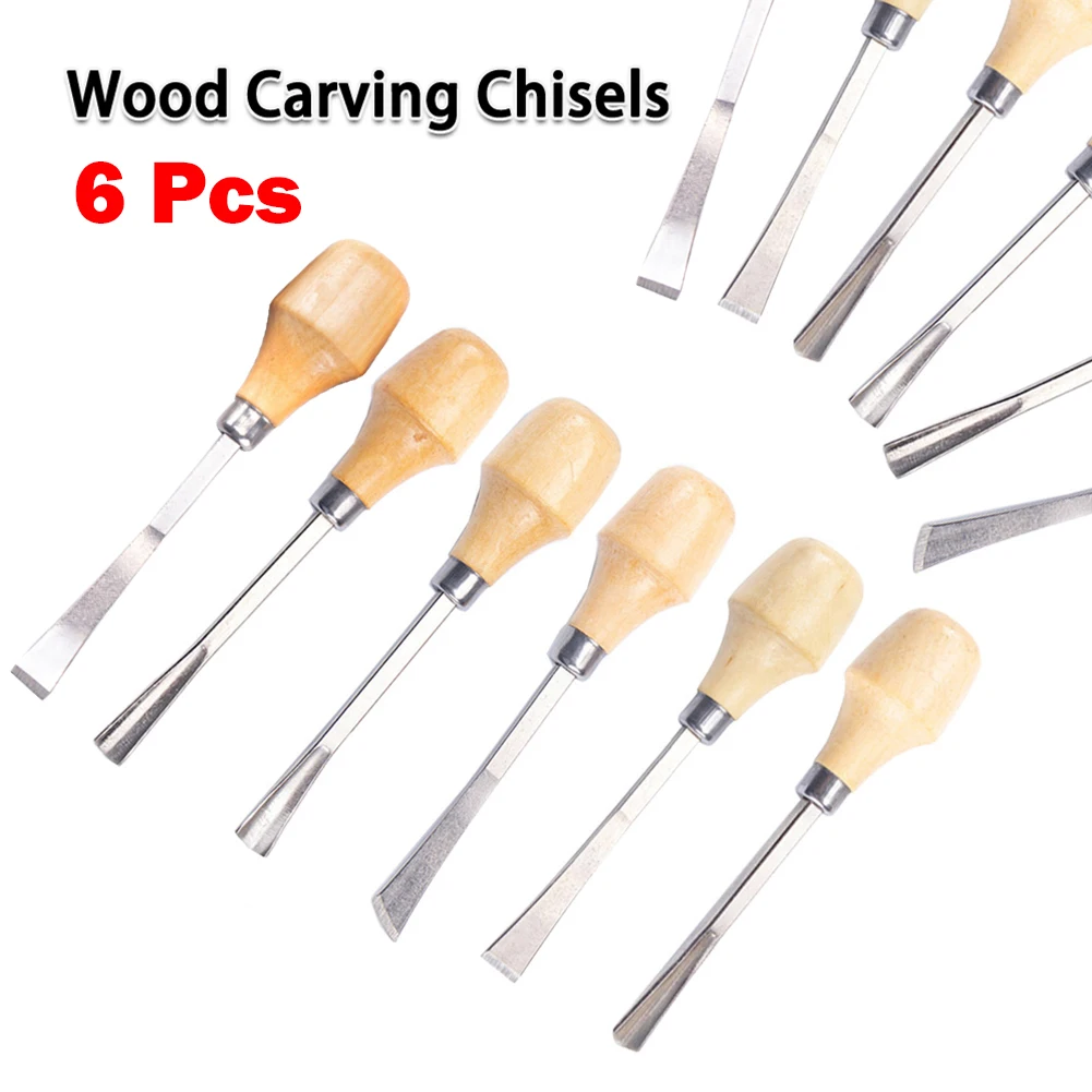 6pcs Professional Wood Carving Chisel Knife Hand Tool Set For Basic Detailed Carving Woodworkers Gouges Multi Purpose DIY
6pcs Professional Wood Carving Chisel Knife Hand Tool Set For Basic Detailed Carving Woodworkers Gouges Multi Purpose DIY