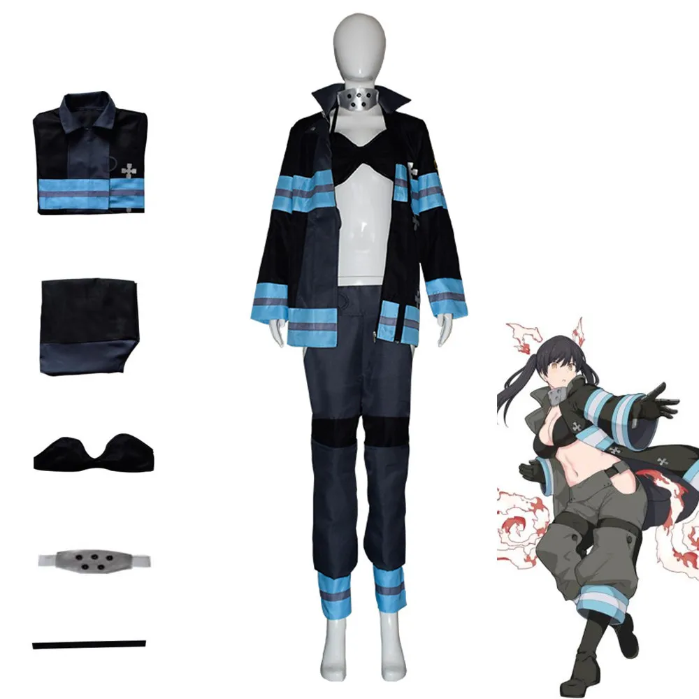 Костюм для косплея аниме Kotatsu Tamaki Fire Force, черное пальто для мужчин и женщин, сексуальный карнавальный костюм
Костюм для косплея аниме Kotatsu Tamaki Fire Force, черное пальто для мужчин и женщин, сексуальный карнавальный костюм