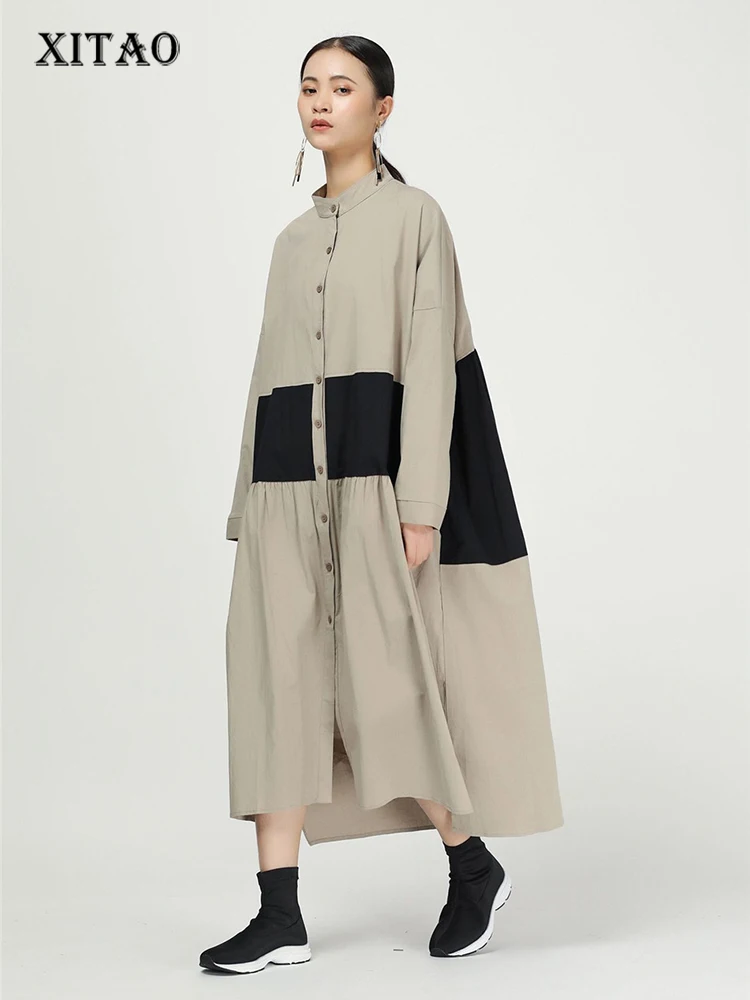 XITAO Pleated Hit Color Midi Dress Women Original Independent Design Single Breast Elegant Patchwork Goddess Fan Dress WQR1642
XITAO Pleated Hit Color Midi Dress Women Original Independent Design Single Breast Elegant Patchwork Goddess Fan Dress WQR1642