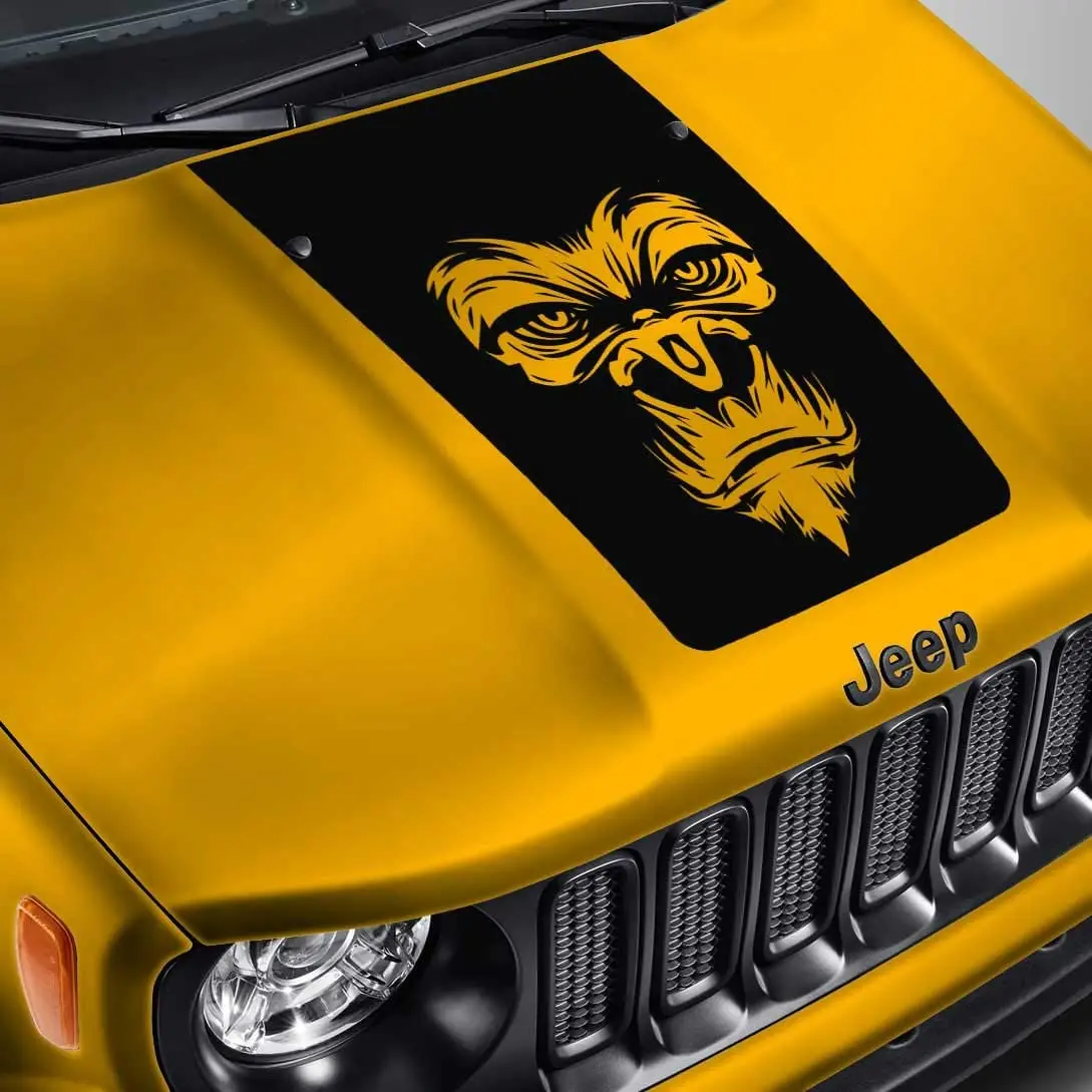 SkunkMonkey - Hood Decal Compatible with Jeep Renegade - Gorilla Face Blackout Hood Sticker - Matte Black
SkunkMonkey - Hood Decal Compatible with Jeep Renegade - Gorilla Face Blackout Hood Sticker - Matte Black