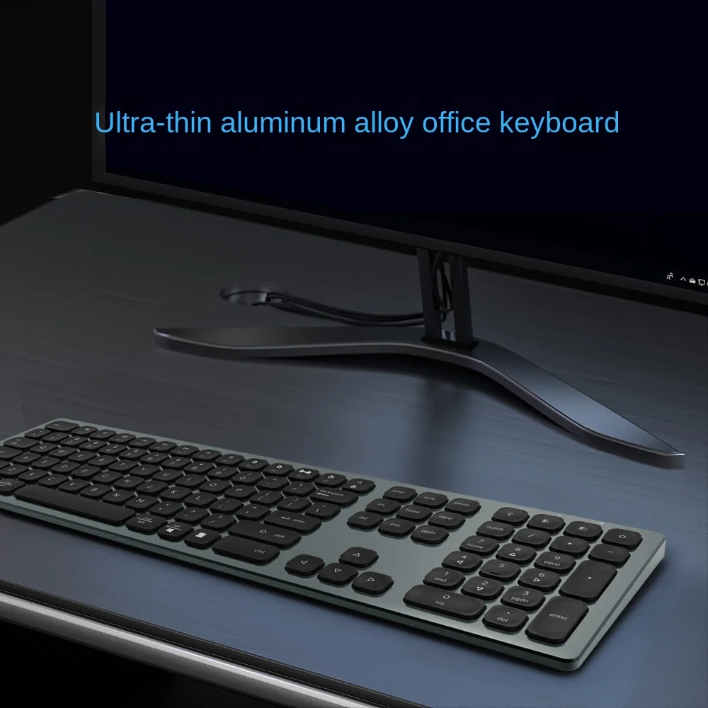 Keyboard Wireless Keyboard Ultra-thin Aluminum Alloy 2.4G+Bluetooth Dual Mode Wireless Keyboard Type-C Charging Silent Office Bl
Keyboard Wireless Keyboard Ultra-thin Aluminum Alloy 2.4G+Bluetooth Dual Mode Wireless Keyboard Type-C Charging Silent Office Bl