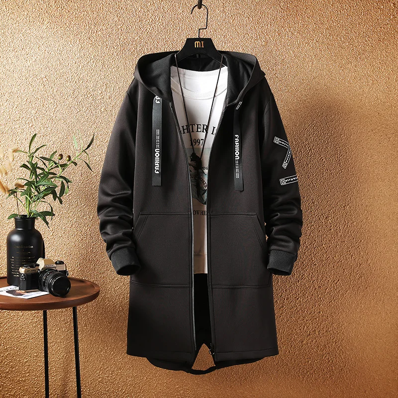 Men Jacket Men 5XL Print Hooded Long Coat Black 2023 Hip Hop Streetwear Men's Jackets Outwear 
Men Jacket Men 5XL Print Hooded Long Coat Black 2023 Hip Hop Streetwear Men's Jackets Outwear