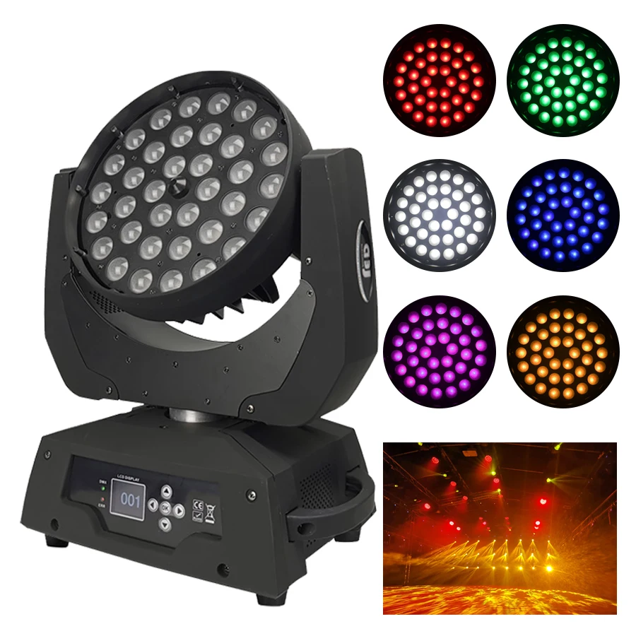 LED Zoom Moving Head Beam Wash 36*18w Professional Stage Light Disco Bar Lighting DMX Control RGBWAUV 6 In 1 Rotating Light
LED Zoom Moving Head Beam Wash 36*18w Professional Stage Light Disco Bar Lighting DMX Control RGBWAUV 6 In 1 Rotating Light