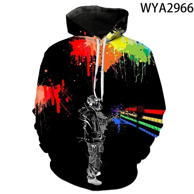 Fashion street hipster Rainbow doodle men clothing 3D printing European and American couple hooded sweater pullover
Fashion street hipster Rainbow doodle men clothing 3D printing European and American couple hooded sweater pullover