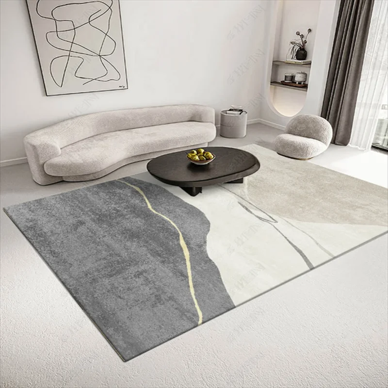 

Современный ковер для гостиной в скандинавском стиле, Нескользящие коврики с геометрическим рисунком для дивана, журнального столика, спальни, прикроватного столика, прихожей