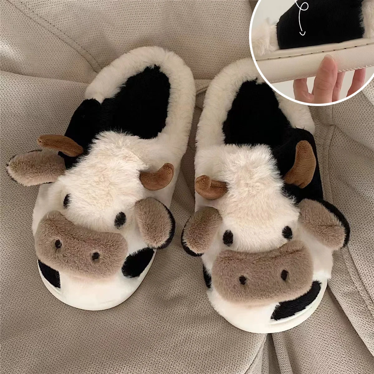 2023 Milk Cow Fur Slippers Women's Winter Warm Plush Home Slippers Rabbit Dog Kawaii Flat Bottom Cute Animal Indoor Slippers
2023 Milk Cow Fur Slippers Women's Winter Warm Plush Home Slippers Rabbit Dog Kawaii Flat Bottom Cute Animal Indoor Slippers