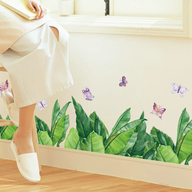 Green Plant Wall Decals for Home Skirting Line Home Decoration Wall Stickers Vinyl Self-adhesive Wallpapers Removable
Green Plant Wall Decals for Home Skirting Line Home Decoration Wall Stickers Vinyl Self-adhesive Wallpapers Removable