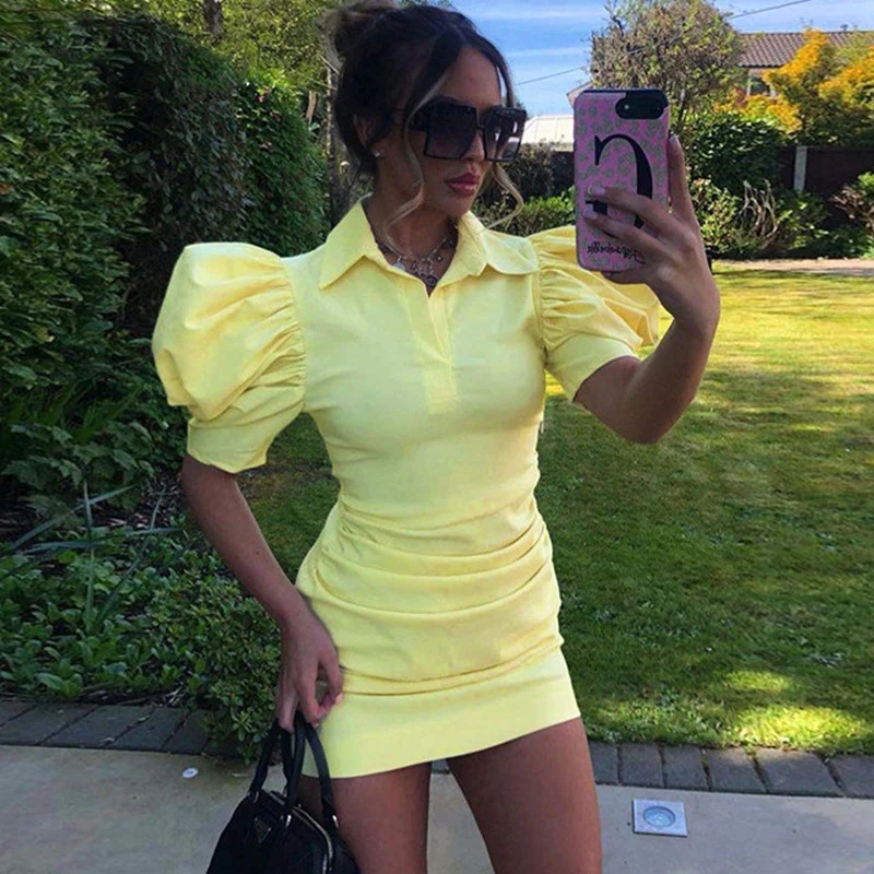 2022 Summer Short Puff Sleeve Bodycon Dress Women V Neck White Khaki Sexy Y2K Party Mini Casual Dresses
2022 Summer Short Puff Sleeve Bodycon Dress Women V Neck White Khaki Sexy Y2K Party Mini Casual Dresses