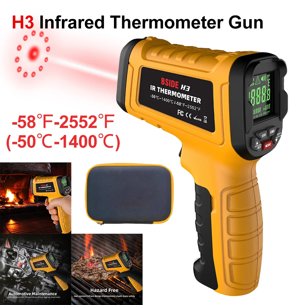 1Pc Digital Infrared Thermometer -50℃~1400℃ Laser Termometro Thermometer Gun Non-contact Laser Temperature Meter Measuring Tools
1Pc Digital Infrared Thermometer -50℃~1400℃ Laser Termometro Thermometer Gun Non-contact Laser Temperature Meter Measuring Tools