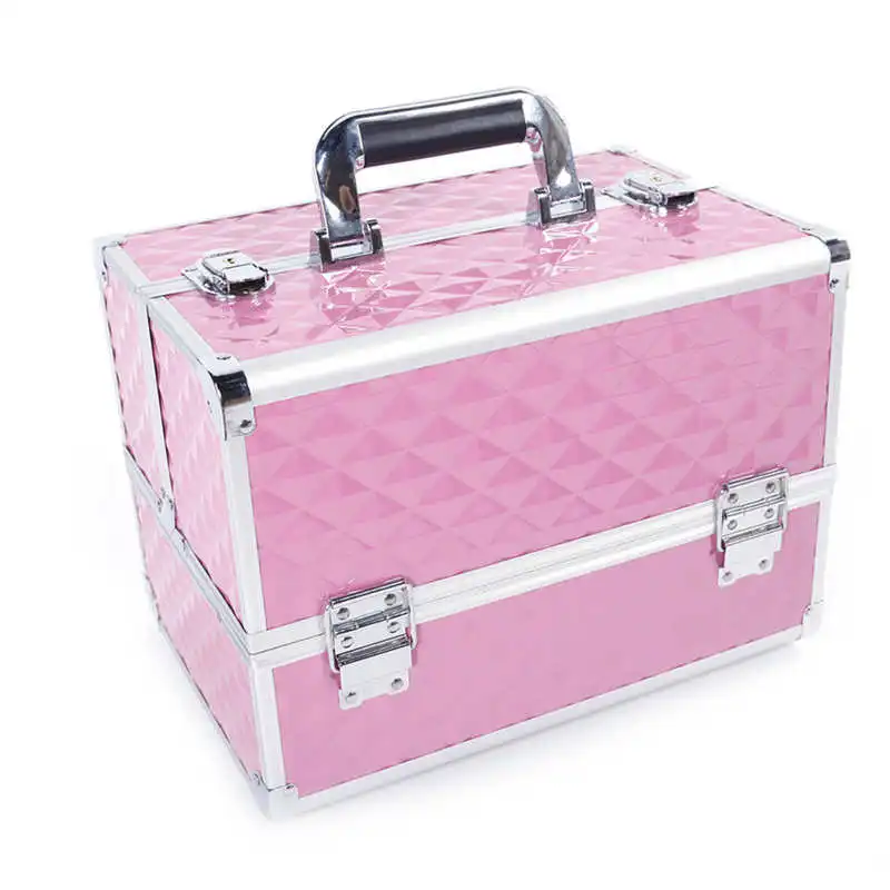 Professional Aluminum Cosmetic Case Portable Multi-layer Makeup Case Carrying Case Pink
Professional Aluminum Cosmetic Case Portable Multi-layer Makeup Case Carrying Case Pink