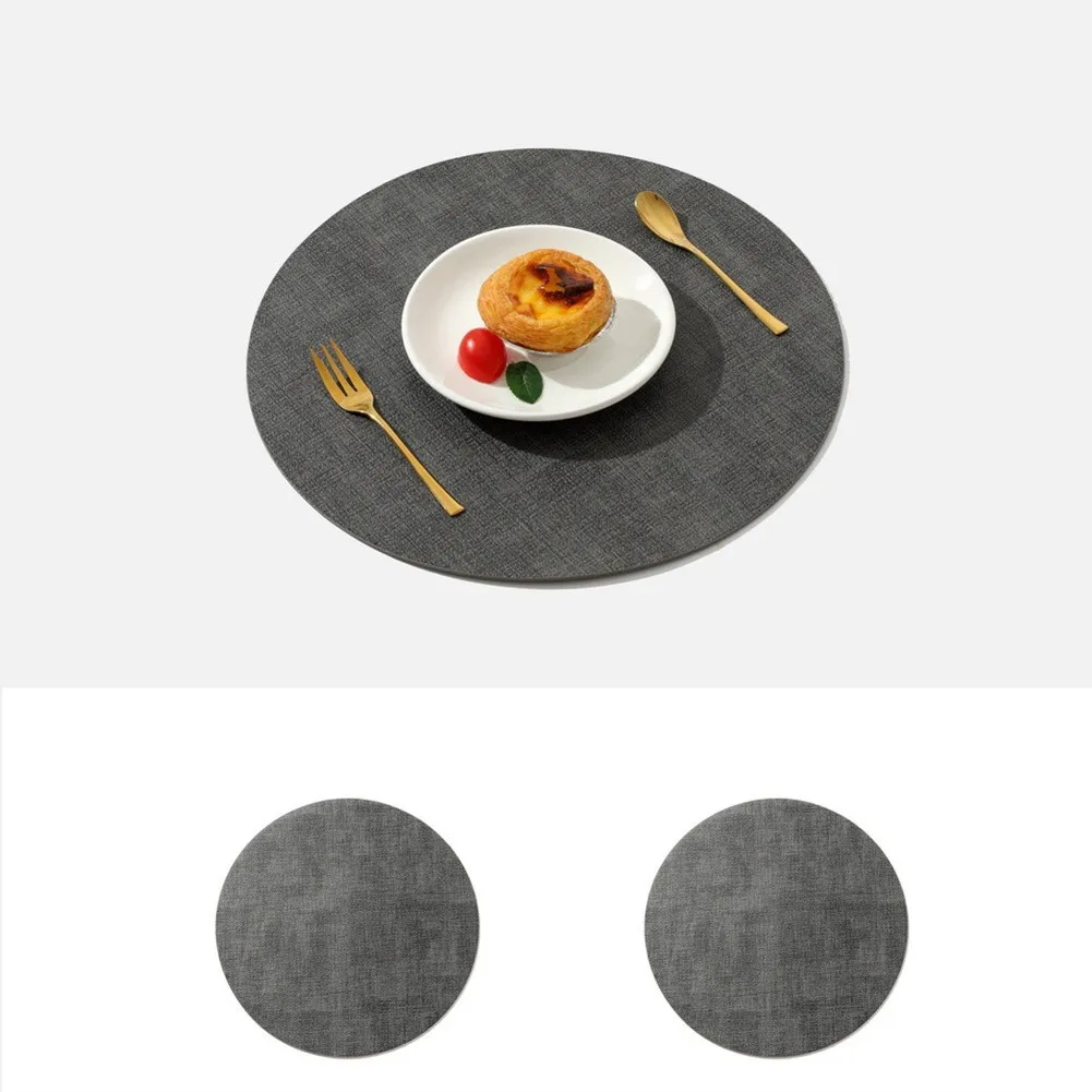 Nordic Leather Placemat Coaster Round Tableware Pad Table Mat Plate Dish Holder Oil Water Resistant Tablemat Kitchen Utensils
Nordic Leather Placemat Coaster Round Tableware Pad Table Mat Plate Dish Holder Oil Water Resistant Tablemat Kitchen Utensils