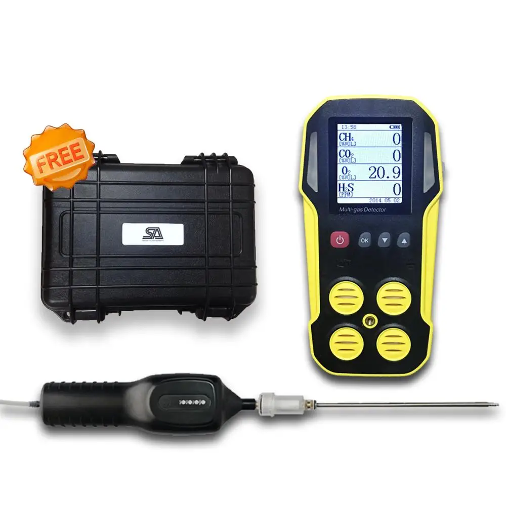 Portable Biogas Detector for CH4, CO2, H2S, O2 Biogas Analyzer with Infrared Sensor
Portable Biogas Detector for CH4, CO2, H2S, O2 Biogas Analyzer with Infrared Sensor