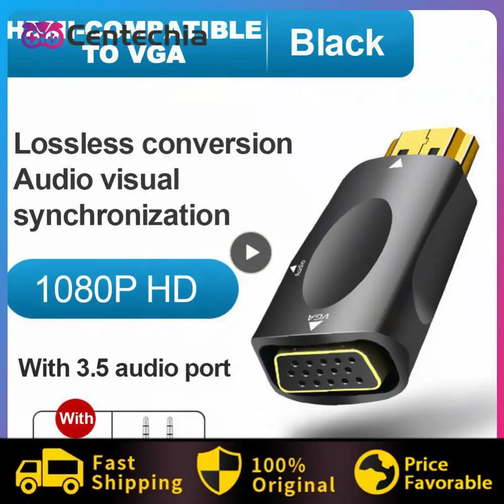 Small Aux Audio Cable 3.5 Mm Jack Audio HDMI-compatible To Vga Cable Digital-to-analog Converter Hd 1080p Portable
Small Aux Audio Cable 3.5 Mm Jack Audio HDMI-compatible To Vga Cable Digital-to-analog Converter Hd 1080p Portable