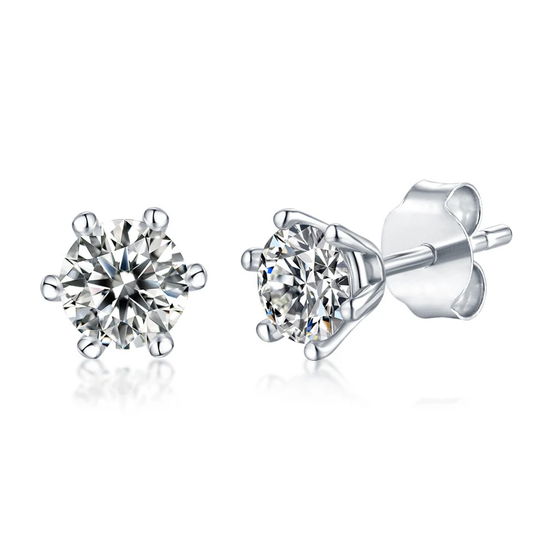 Classic Style 925 Sterling Silver Moissanite Earrings, 1 Carat Moissanite Stud Earrings Ladies Luxury Jewelry Anniversary Gift
Classic Style 925 Sterling Silver Moissanite Earrings, 1 Carat Moissanite Stud Earrings Ladies Luxury Jewelry Anniversary Gift