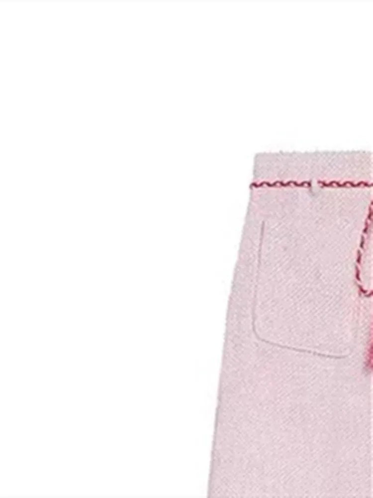 Women Lace Up Straight Pants Sleeveless Top Set Lady Sweet Tweed Pink Loose Casual Trousers with Pockets 2022 Summer New
Women Lace Up Straight Pants Sleeveless Top Set Lady Sweet Tweed Pink Loose Casual Trousers with Pockets 2022 Summer New