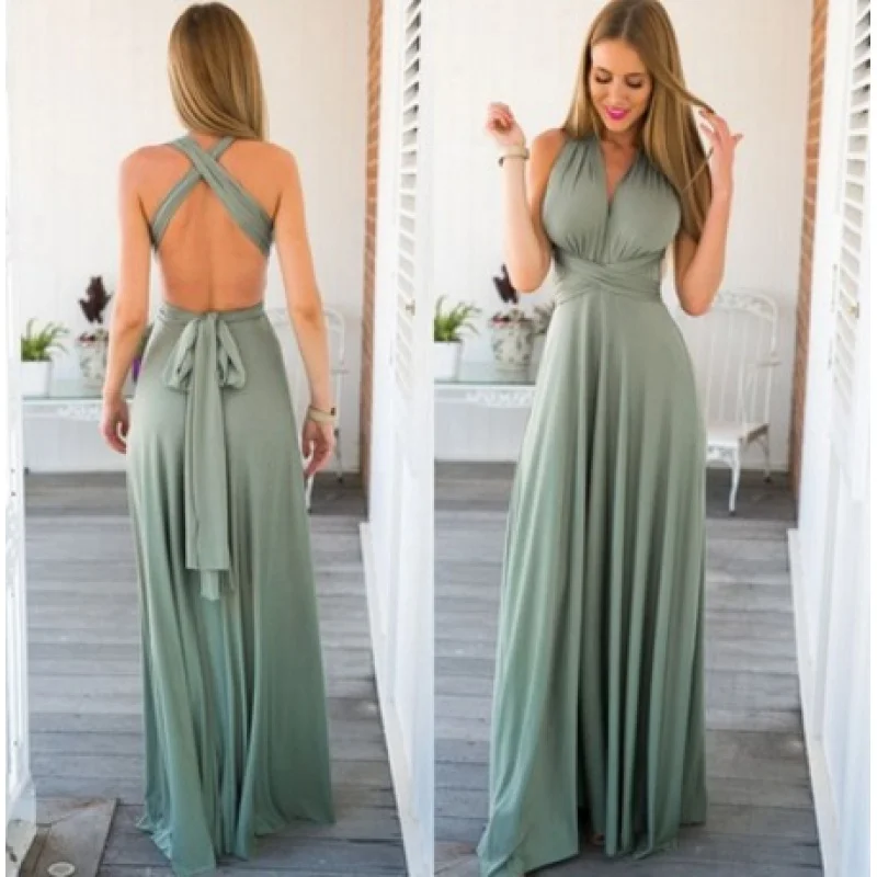 European and American Style Multiple Wear Sexy Stunning Multi-Rope Bandage Red Dress Long Dress Women's Fashion Good Quality
European and American Style Multiple Wear Sexy Stunning Multi-Rope Bandage Red Dress Long Dress Women's Fashion Good Quality