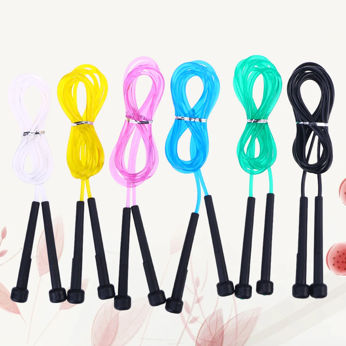 Set of 6 Skipping Rope Anti-Slip Handles Jumping Exercise Jump Rope for Students
Set of 6 Skipping Rope Anti-Slip Handles Jumping Exercise Jump Rope for Students