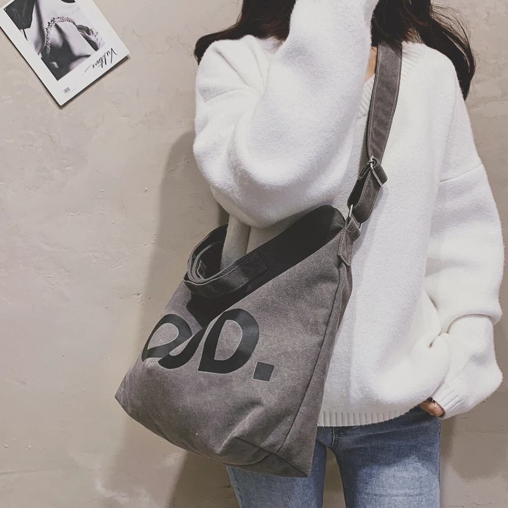 Холщовая женская сумка для путешествий, вместительная сумка через плечо с буквенным принтом, модная повседневная простая дизайнерская сумка-хобо, женская сумка-тоут для книг
Холщовая женская сумка для путешествий, вместительная сумка через плечо с буквенным принтом, модная повседневная простая дизайнерская сумка-хобо, женская сумка-тоут для книг