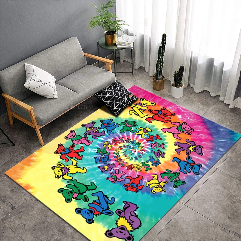 Grateful Dead Dancing Bears Spiral On Colorful Background Tie Dye Retro Carpet By Ho Me Lili For Home Floor Decor Rug
Grateful Dead Dancing Bears Spiral On Colorful Background Tie Dye Retro Carpet By Ho Me Lili For Home Floor Decor Rug