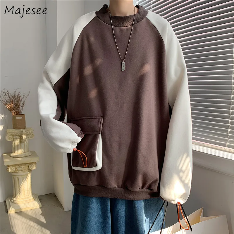 Sweatshirts Men Patchwork Design O-neck Loose Ins Students Ulzzang Casual All-match Spring New Popular Fashion Pocket Harajuku
Sweatshirts Men Patchwork Design O-neck Loose Ins Students Ulzzang Casual All-match Spring New Popular Fashion Pocket Harajuku