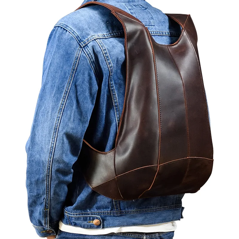 Fashion Genuine Leather Vest Backpack For Men Cowhide Travel Bag Male Large Capacity Personalized Student School bag
Fashion Genuine Leather Vest Backpack For Men Cowhide Travel Bag Male Large Capacity Personalized Student School bag