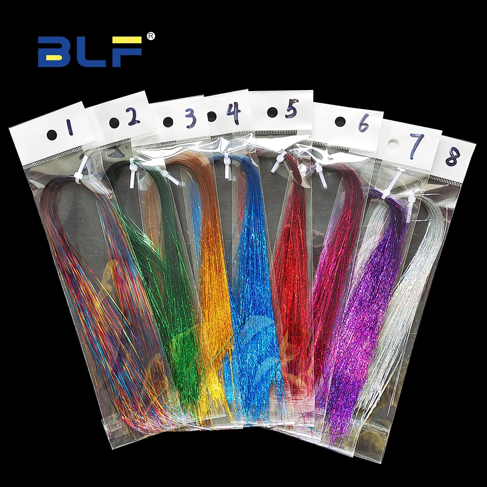 BLF band Holographic Sparkle Tinsel Flashabou for Streamer Saltwater Twisted Lure Flies Tying Material
BLF band Holographic Sparkle Tinsel Flashabou for Streamer Saltwater Twisted Lure Flies Tying Material