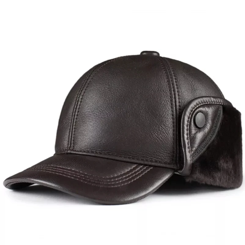 ARY12-Winter Men's Genuine Leather Middle and Old aged Fur One piece Sheepskin Warm Ear Protection Dad's Baseball Hat
ARY12-Winter Men's Genuine Leather Middle and Old aged Fur One piece Sheepskin Warm Ear Protection Dad's Baseball Hat