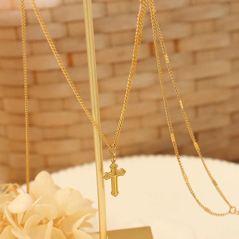 Cross Design Bracelet Pendant Necklace Sets Stainless Steel Gold Chain Gifts For Womens Accessoires Fashion Jewelry 2022 New
Cross Design Bracelet Pendant Necklace Sets Stainless Steel Gold Chain Gifts For Womens Accessoires Fashion Jewelry 2022 New