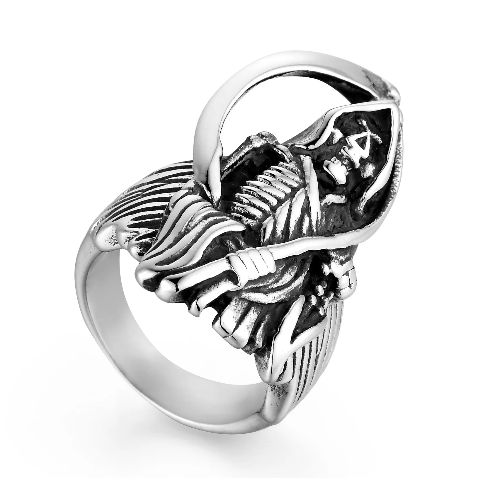 Punk Death Sickle Skeleto Men Stainless Steel Ring Vintage Gothic Party Promise Finger Rings Luxury Jewelry Valentine
Punk Death Sickle Skeleto Men Stainless Steel Ring Vintage Gothic Party Promise Finger Rings Luxury Jewelry Valentine