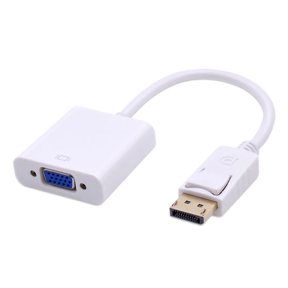 DisplayPort Display Port DP to VGA Adapter Cable Male to Female Converter for PC Computer Laptop HDTV Monitor Projector 
DisplayPort Display Port DP to VGA Adapter Cable Male to Female Converter for PC Computer Laptop HDTV Monitor Projector